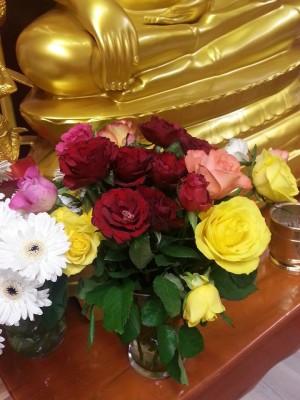 Blumen im Tempel